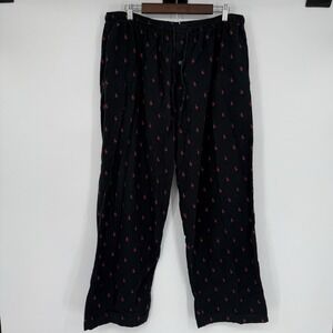 Polo Ralph Lauren Sleep Pajama Pants Mens XL Black Pony Print Lounge Joggers AOP